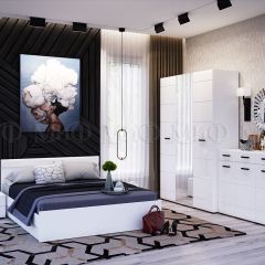 НЭНСИ NEW Кровать 1,4 м (Белый глянец холодный/Белый) в Игриме - igrim.mebel24.online | фото 2