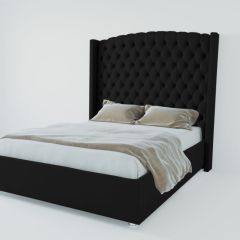 Кровать Берлин ЛЮКС с ПМ 1600 (экокожа кольт ч) в Игриме - igrim.mebel24.online | фото 2
