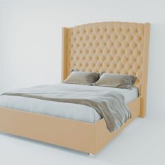 Кровать Берлин ЛЮКС с ПМ 1800 (экокожа бежевая) в Игриме - igrim.mebel24.online | фото