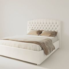 Кровать Берлин с ПМ 1600 (экокожа белая) в Игриме - igrim.mebel24.online | фото 3