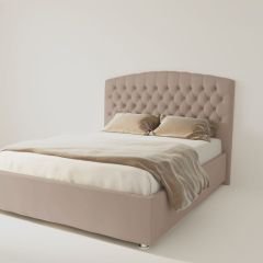 Кровать Берлин с ПМ 1600 (велюр серый) в Игриме - igrim.mebel24.online | фото 2