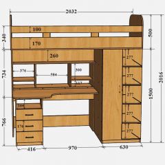 Кровать-чердак Аракс в Игриме - igrim.mebel24.online | фото 4