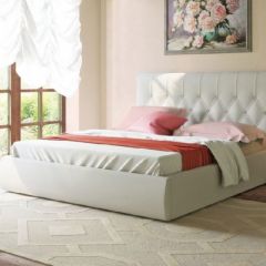 Кровать интерьерная Тиффани 3011 (1600) +ортопед+ПМ+дно кроватное ЛДСП (кожзам) в Игриме - igrim.mebel24.online | фото 1