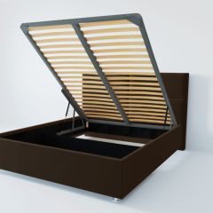 Кровать Корсика с ПМ 800 (экокожа коричневая) в Игриме - igrim.mebel24.online | фото