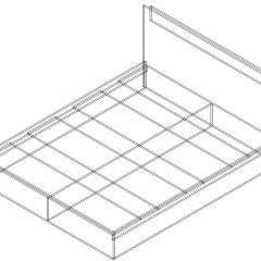 СОФИЯ Кровать КР1600 (венге/дуб белфорт) щиты в Игриме - igrim.mebel24.online | фото 2