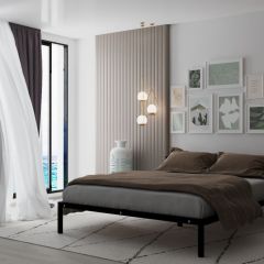 Кровать Мета с матрасом 1200 (черный) в Игриме - igrim.mebel24.online | фото 2