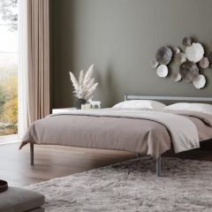 Кровать Мета с ортопедическим основанием 1400 (серый) в Игриме - igrim.mebel24.online | фото