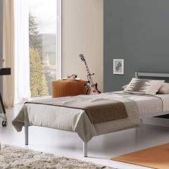 Кровать Мета с ортопедическим основанием 900 (серый) в Игриме - igrim.mebel24.online | фото