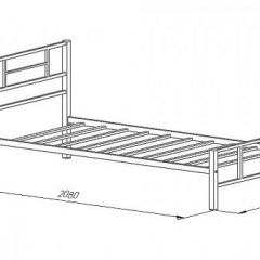 Кровать металлическая "Кадис 900х1900" Белый в Игриме - igrim.mebel24.online | фото 2