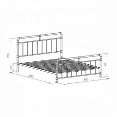Кровать металлическая "Авила" Коричневый в Игриме - igrim.mebel24.online | фото 2