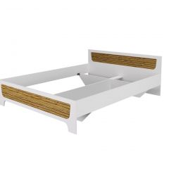 Кровать Милана 1600 + основание (Белый/Сосна Гранд) в Игриме - igrim.mebel24.online | фото 2