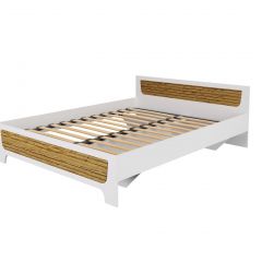 Кровать Милана 1600 + основание (Белый/Сосна Гранд) в Игриме - igrim.mebel24.online | фото 4