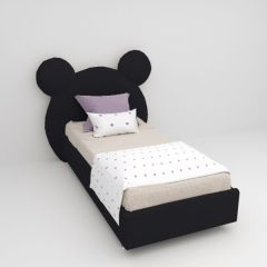 Кровать Миша с ортопедическим основанием 800 (экокожа кольт ч) в Игриме - igrim.mebel24.online | фото 1