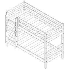 Кровать низкая с прямой лестницей Соня (Вариант 11) в Игриме - igrim.mebel24.online | фото 4