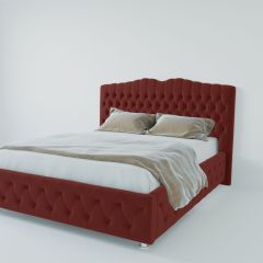 Кровать Нягань с ПМ 1400 (велюр бордо) в Игриме - igrim.mebel24.online | фото