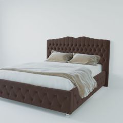 Кровать Нягань с ПМ 900 (экокожа коричневая) в Игриме - igrim.mebel24.online | фото 2