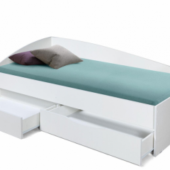 Кровать одинарная "Фея - 3" асимметричная 2000х900 (белая) в Игриме - igrim.mebel24.online | фото 2