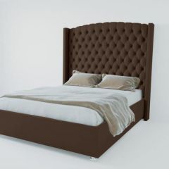 Кровать Берлин ЛЮКС без основания 900 (экокожа коричневая) в Игриме - igrim.mebel24.online | фото
