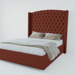 Кровать Берлин ЛЮКС без основания 800 (велюр бордо) в Игриме - igrim.mebel24.online | фото