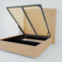 Кровать Берлин ЛЮКС с ПМ 1800 (экокожа бежевая) в Игриме - igrim.mebel24.online | фото 2