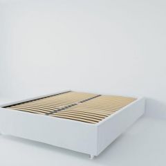Кровать Подиум с ортопедическим основанием 900 (экокожа белая) в Игриме - igrim.mebel24.online | фото 2