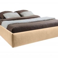 Кровать Подиум с ПМ 800 (экокожа бежевая) в Игриме - igrim.mebel24.online | фото 2