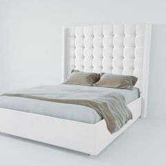 Кровать Венеция ЛЮКС без основания 900 (экокожа белая) в Игриме - igrim.mebel24.online | фото