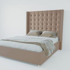 Кровать Венеция ЛЮКС без основания 900 (велюр серый) в Игриме - igrim.mebel24.online | фото