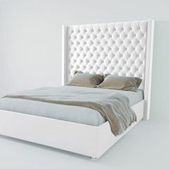 Кровать Версаль ЛЮКС без основания 1200 (экокожа белая) в Игриме - igrim.mebel24.online | фото