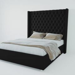 Кровать Версаль ЛЮКС без основания 1400 (экокожа кольт ч) в Игриме - igrim.mebel24.online | фото