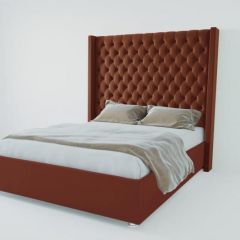 Кровать Версаль ЛЮКС без основания 1400 (велюр бордо) в Игриме - igrim.mebel24.online | фото