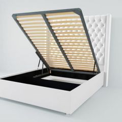 Кровать Версаль ЛЮКС с ПМ 800 (экокожа белая) в Игриме - igrim.mebel24.online | фото 2