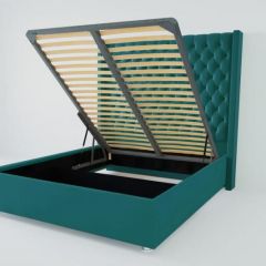 Кровать Версаль ЛЮКС с ПМ 1800 (велюр бирюзовая) в Игриме - igrim.mebel24.online | фото 2