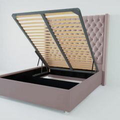 Кровать Версаль ЛЮКС с ПМ 900 (велюр темно-серый) в Игриме - igrim.mebel24.online | фото 2