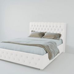 Кровать Версаль 1600 без основания (экокожа белый) в Игриме - igrim.mebel24.online | фото