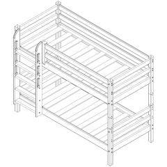 Кровать 2-х ярусная Сонечка с бортиком (лестница прямая) в Игриме - igrim.mebel24.online | фото 3