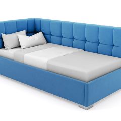 Кровать угловая Мия интерьерная +основание (90х200) в Игриме - igrim.mebel24.online | фото 3