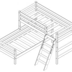 Кровать угловая с наклонной лестницей Соня (Вариант 8) в Игриме - igrim.mebel24.online | фото 4