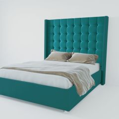 Кровать Венеция ЛЮКС с ПМ 1600 (велюр бирюзовый) в Игриме - igrim.mebel24.online | фото 2