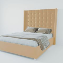 Кровать Венеция ЛЮКС с ПМ 1800 (экокожа бежевая) в Игриме - igrim.mebel24.online | фото 2