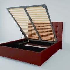 Кровать Венеция с ПМ 1200 (велюр бордо) в Игриме - igrim.mebel24.online | фото