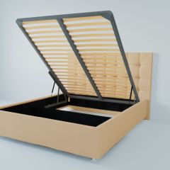 Кровать Венеция с ПМ 1400 (экокожа бежевая) в Игриме - igrim.mebel24.online | фото