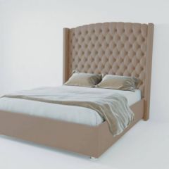 Кровать Версаль ЛЮКС с ПМ 1400 (велюр темно-серый) в Игриме - igrim.mebel24.online | фото