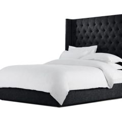 Кровать Версаль ЛЮКС с ПМ 800 (экокожа кольт ч) в Игриме - igrim.mebel24.online | фото