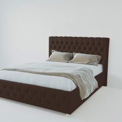 Кровать Версаль с ПМ 800 (экокожа коричневая) в Игриме - igrim.mebel24.online | фото