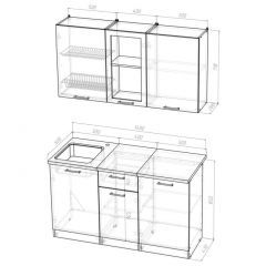 Кухонный гарнитур Амели медиум 1400 мм в Игриме - igrim.mebel24.online | фото 3