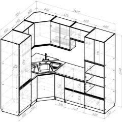 Кухонный гарнитур Амели оптима 1800х2400 мм в Игриме - igrim.mebel24.online | фото 2