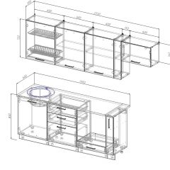 Кухонный гарнитур Лада 2550 (Стол. 26мм) в Игриме - igrim.mebel24.online | фото 2