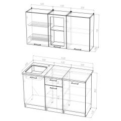 Кухонный гарнитур Лариса медиум 1 1400 мм в Игриме - igrim.mebel24.online | фото 2