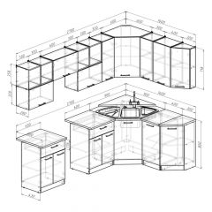 Кухонный гарнитур Лариса оптима 5 2700х1600 мм в Игриме - igrim.mebel24.online | фото 2
